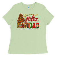 Matcha Feliz Navidad With Sombrero Tree Ladies Tee - BundleAndBundleShop