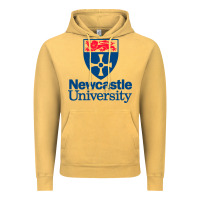 Vintage Mustard Newcastle College Vintage Hoodie - DesigneFamous