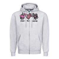 Heather Grey peace love racing Zipper Hoodie - JahusDesignShop