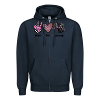 Navy peace love racing Zipper Hoodie - JahusDesignShop