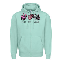 Seafoam peace love racing Zipper Hoodie - JahusDesignShop