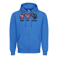 True Royal peace love racing Zipper Hoodie - JahusDesignShop