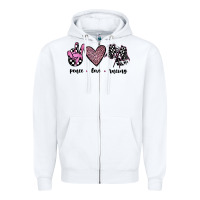 White peace love racing Zipper Hoodie - JahusDesignShop