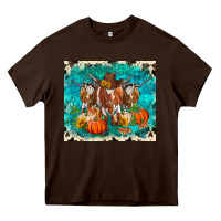 Chocolate Brown fall longhorn cows Heavy Core Tee - RanaPortraitStore