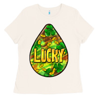 Bone St.patrick's teardrop earrings Ladies Tee - FaDigitalArtStudio