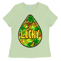 Matcha St.patrick's teardrop earrings Ladies Tee - FaDigitalArtStudio