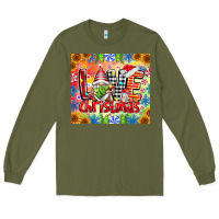 Army Green Love Christmas gnome Long Sleeve Tee - CowhideDigitalArt