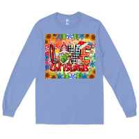 Colony Blue Love Christmas gnome Long Sleeve Tee - CowhideDigitalArt