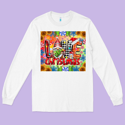 Love Christmas Gnome Long Sleeve Tee Designed By Cowhidedigitalart