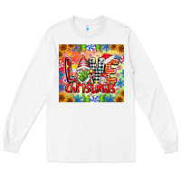 White Love Christmas gnome Long Sleeve Tee - CowhideDigitalArt