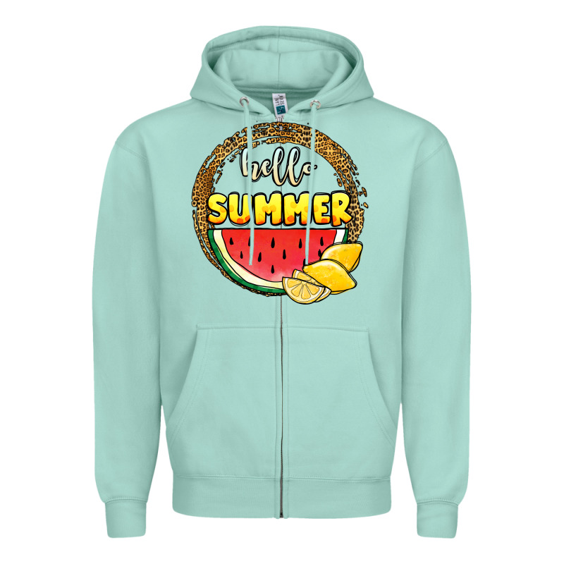 Hello Summer Watermelon Zipper Hoodie by JahusDesignShop | Teevron
