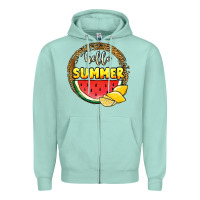 Seafoam hello summer watermelon Zipper Hoodie - JahusDesignShop