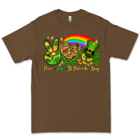 Cacao Peace love St. Patrick's Day Premium Tee - OliviaCreatesArt