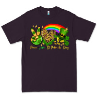 Plum Peace love St. Patrick's Day Premium Tee - OliviaCreatesArt