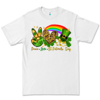 White Peace love St. Patrick's Day Premium Tee - OliviaCreatesArt