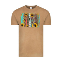 Vintage Camel aztec leopard turquoise sunflower background Vintage Tee - RanaPortraitStore