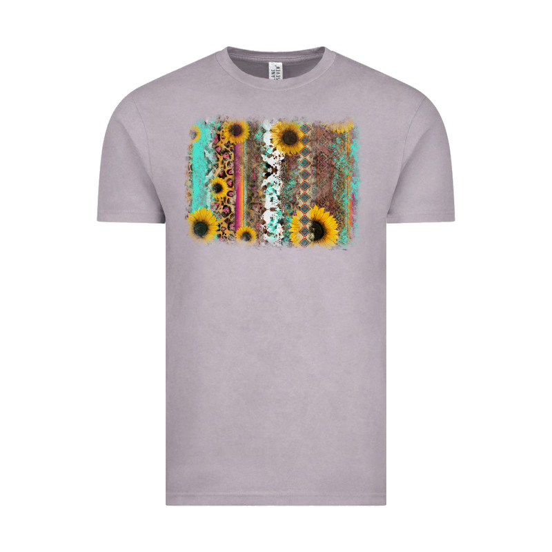 Aztec Leopard Turquoise Sunflower Background Vintage Tee by RanaPortraitStore | Teevron