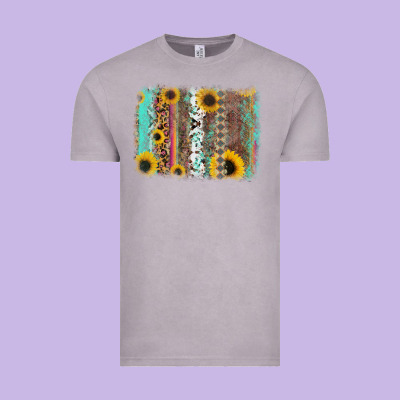 Aztec Leopard Turquoise Sunflower Background Vintage Tee Designed By Ranaportraitstore