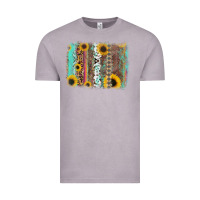 Vintage Zinc aztec leopard turquoise sunflower background Vintage Tee - RanaPortraitStore