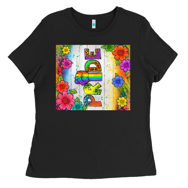 Lgbtq+ Pride With Flower Tumbler Ladies Tee by BundleAndBundleShop | Teevron