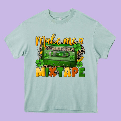 Make Me A Mixtape St. Patrick's Day Heavy Core Tee Designed By Cowgirlartshop