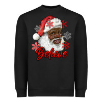 Black african american santa believe Heavyweight Sweatshirt - RanaPortraitStore