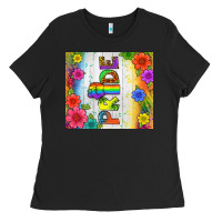 Lgbtq+ Pride With Flower Tumbler Ladies Tee | Teevron