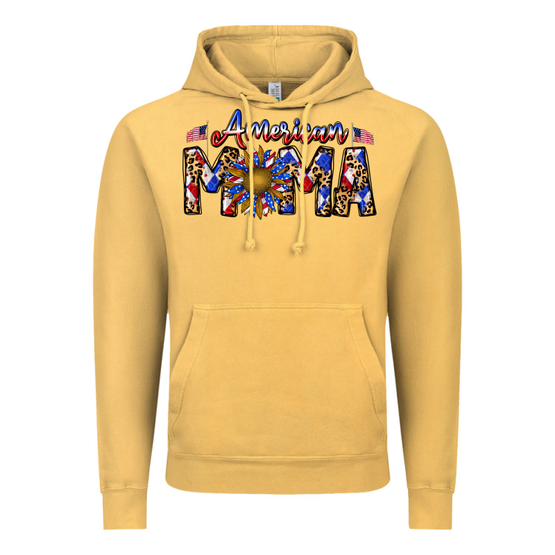 American Mama Vintage Hoodie by CowhideDigitalArt | Teevron