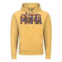 Vintage Mustard American mama Vintage Hoodie - CowhideDigitalArt