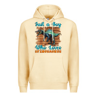 Pina Colada just a boy who loves baby spinosaurus Premium Hoodie - Artiststas