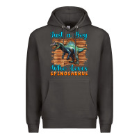 Smoke just a boy who loves baby spinosaurus Premium Hoodie - Artiststas