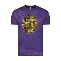 Cloud Purple camouflage and leopard patch  4 Vintage Tee - BundleAndBundleShop