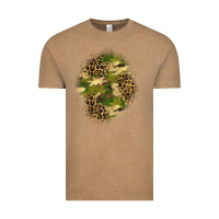 Vintage Coffee camouflage and leopard patch  4 Vintage Tee - BundleAndBundleShop