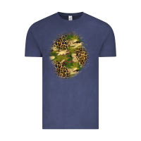 Vintage Denim camouflage and leopard patch  4 Vintage Tee - BundleAndBundleShop