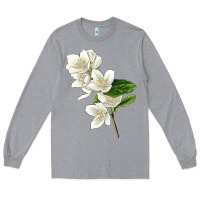 Heather Grey Mock Oranges Illustrations Long Sleeve Tee - LillyAllenDesigns
