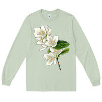 Matcha Mock Oranges Illustrations Long Sleeve Tee - LillyAllenDesigns