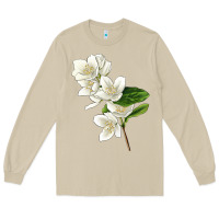 Mushroom Mock Oranges Illustrations Long Sleeve Tee - LillyAllenDesigns