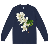 Navy Mock Oranges Illustrations Long Sleeve Tee - LillyAllenDesigns