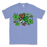 Colony Blue western st patricks day shamrocks and hearts Classic Tee - Artiststas
