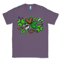 Lavender western st patricks day shamrocks and hearts Classic Tee - Artiststas