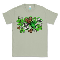 Matcha western st patricks day shamrocks and hearts Classic Tee - Artiststas