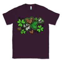 Plum western st patricks day shamrocks and hearts Classic Tee - Artiststas