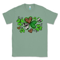 Sage western st patricks day shamrocks and hearts Classic Tee - Artiststas