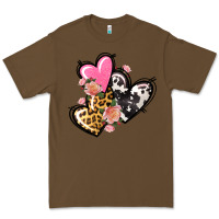 Cacao Pink glitter leopard cowhide hearts Valentine's Premium Tee - FaDigitalArtStudio