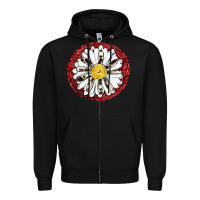 Black daisy Zipper Hoodie - JahusDesignShop