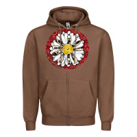 Chestnut daisy Zipper Hoodie - JahusDesignShop