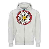 Dove Grey daisy Zipper Hoodie - JahusDesignShop