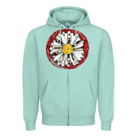 Seafoam daisy Zipper Hoodie - JahusDesignShop
