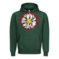 Sports Green daisy Zipper Hoodie - JahusDesignShop