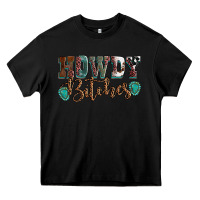 Black Howdy bitches mother's day Heavy Core Tee - HowdyJamesFarm